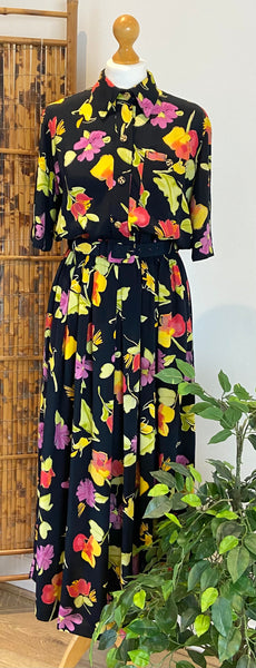 Vintage Floral Midi Dress