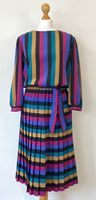 Vintage Striped Midi Dress