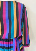 Vintage Striped Midi Dress